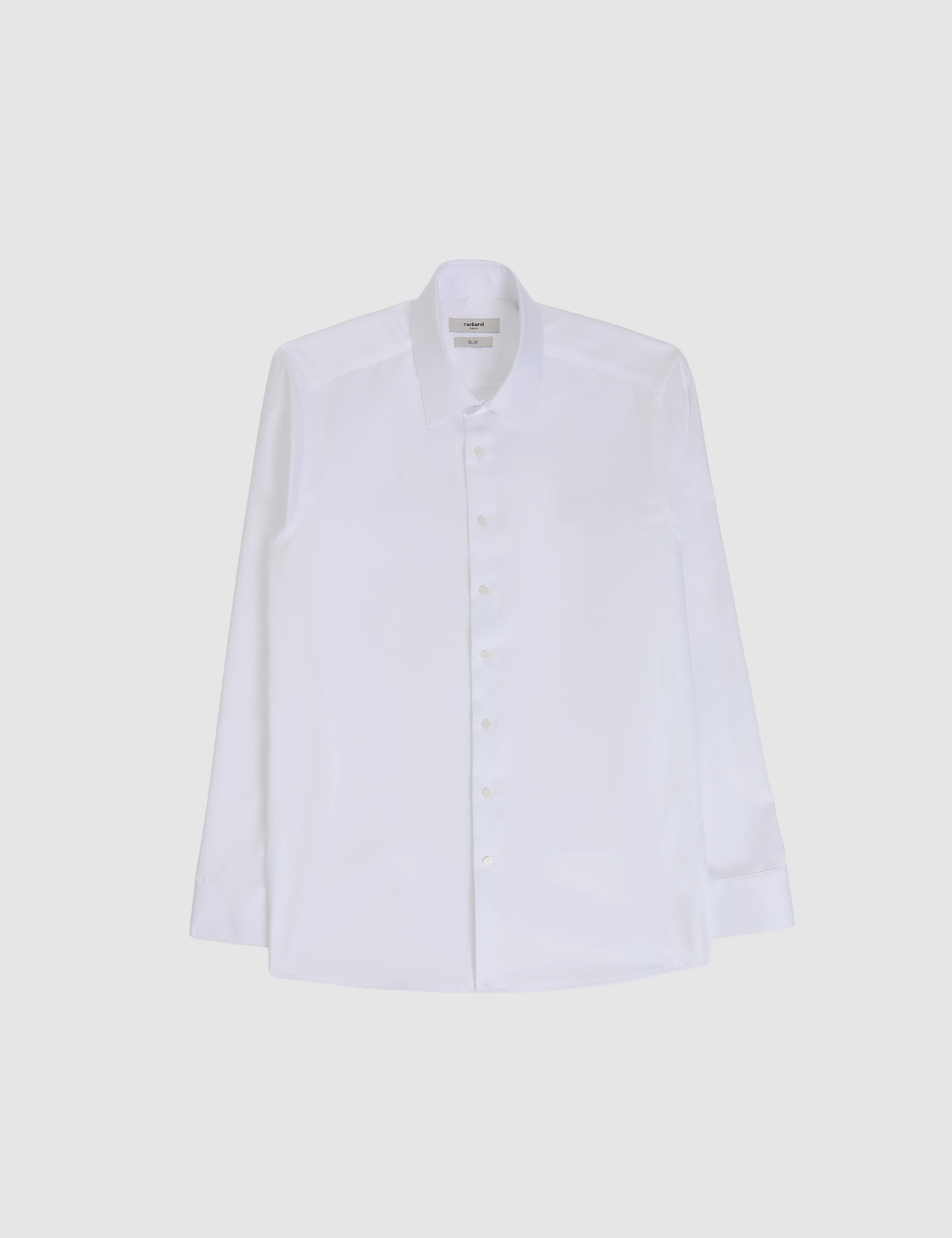 Beyaz Slim Fit %100 Pamuk Klasik Yaka Non Iron Gömlek - 50330012006
