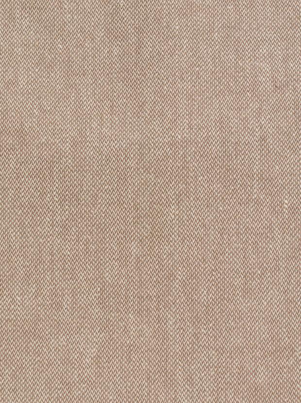 Bej Tapered Fit Beli Lastikli Keten Karışımlı Kanvas Pantolon