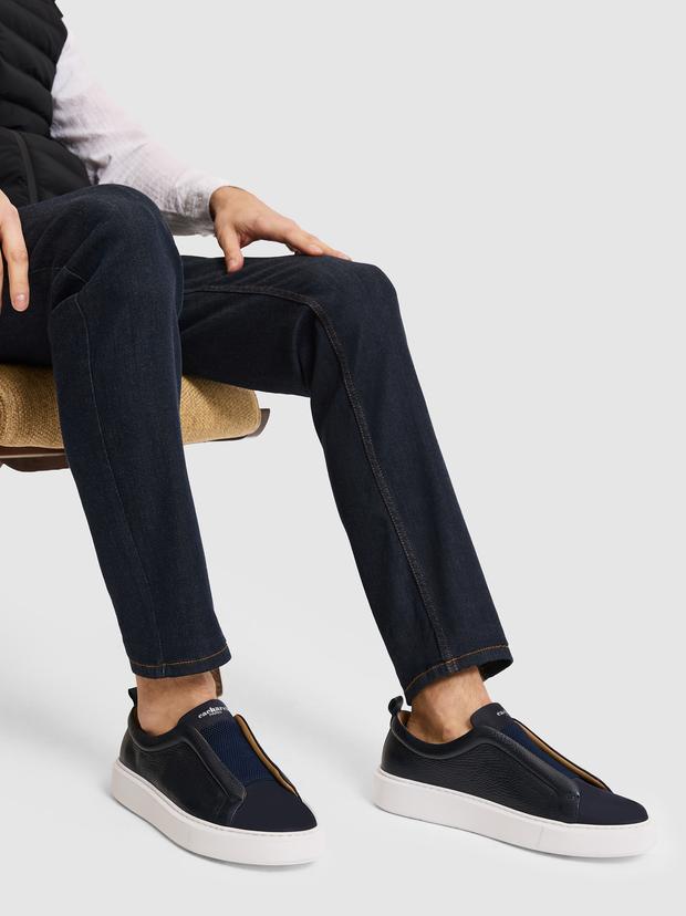 Lacivert %100 Deri Casual Ayakkabı