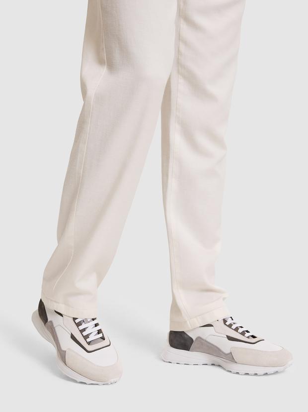 Beyaz %100 Deri Sneaker Ayakkabı