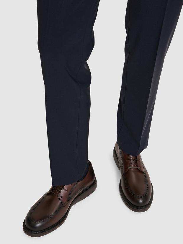 Kahverengi %100 Deri Smart Casual Ayakkabı