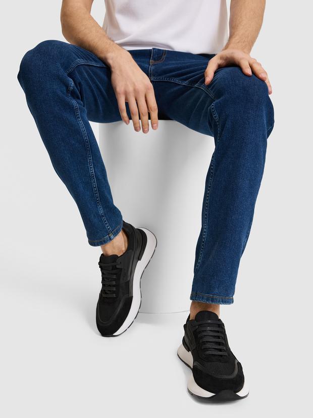 Siyah %100 Deri Sneaker Ayakkabı