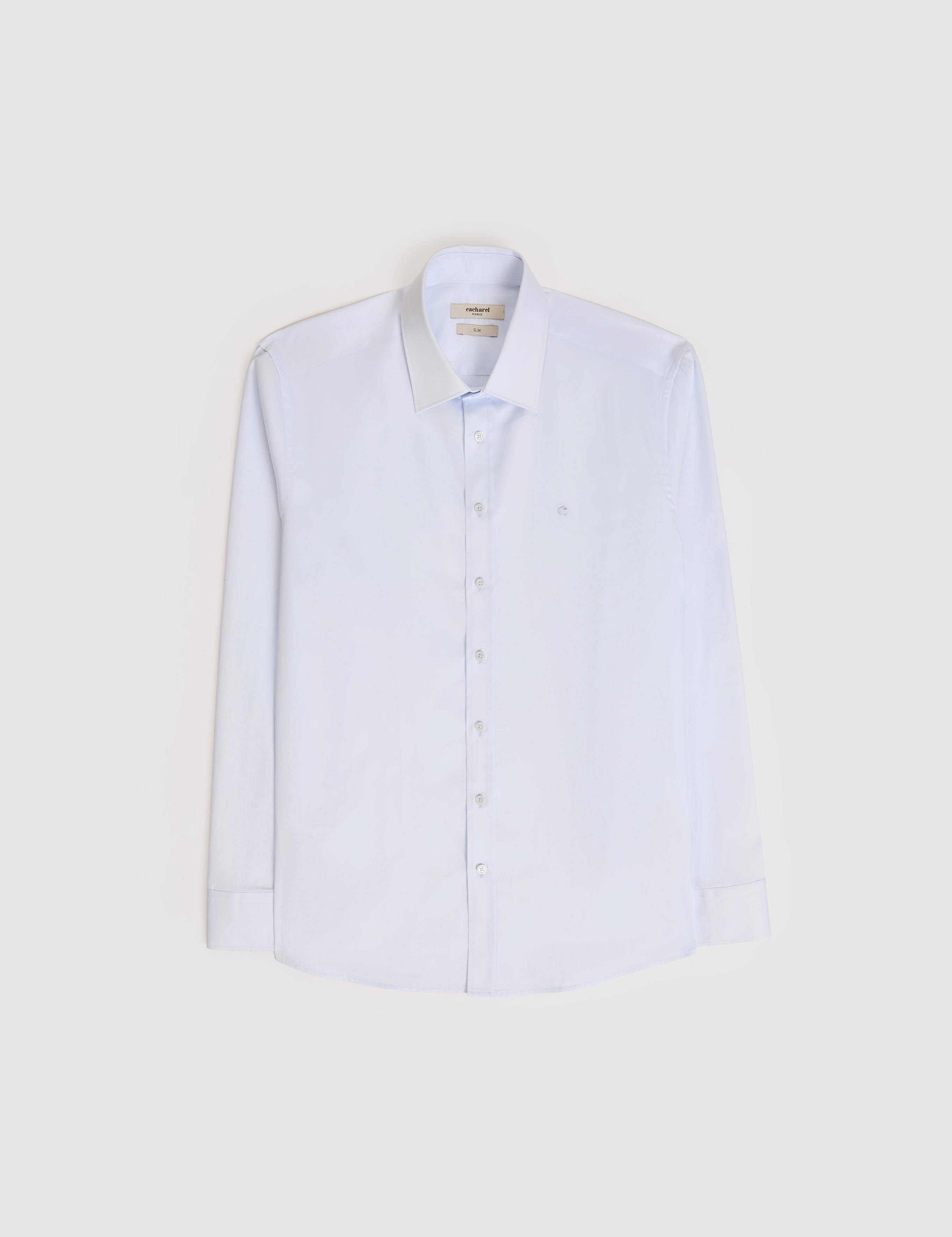 Açık Mavi Slim Fit Pamuk Klasik Gömlek - 50285570025
