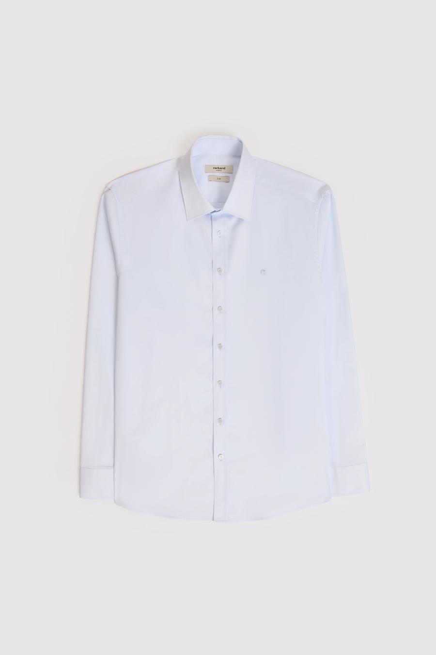 Açık Mavi Slim Fit Pamuk Klasik Gömlek - 50285570025