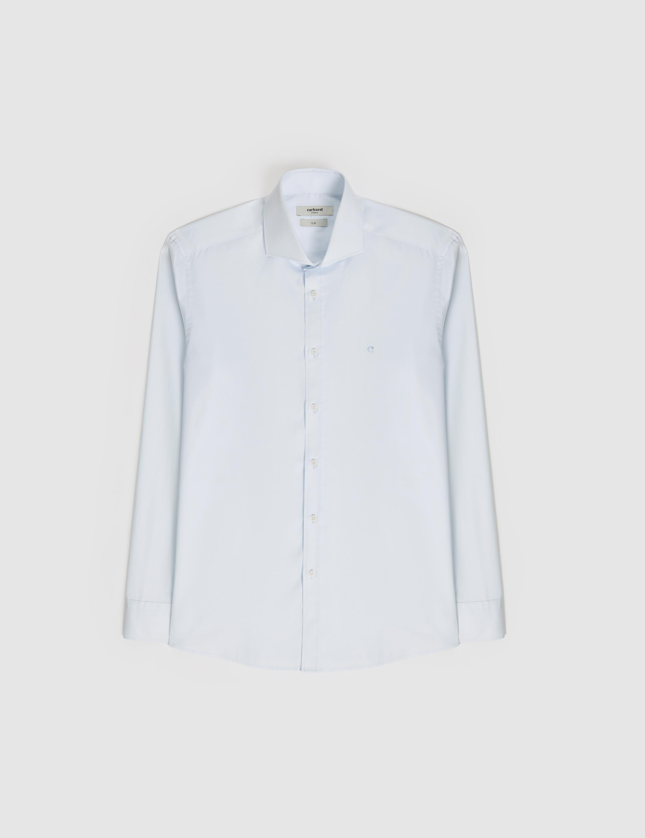 Açık Mavi Slim Fit Pamuk Klasik Gömlek - 50287784021
