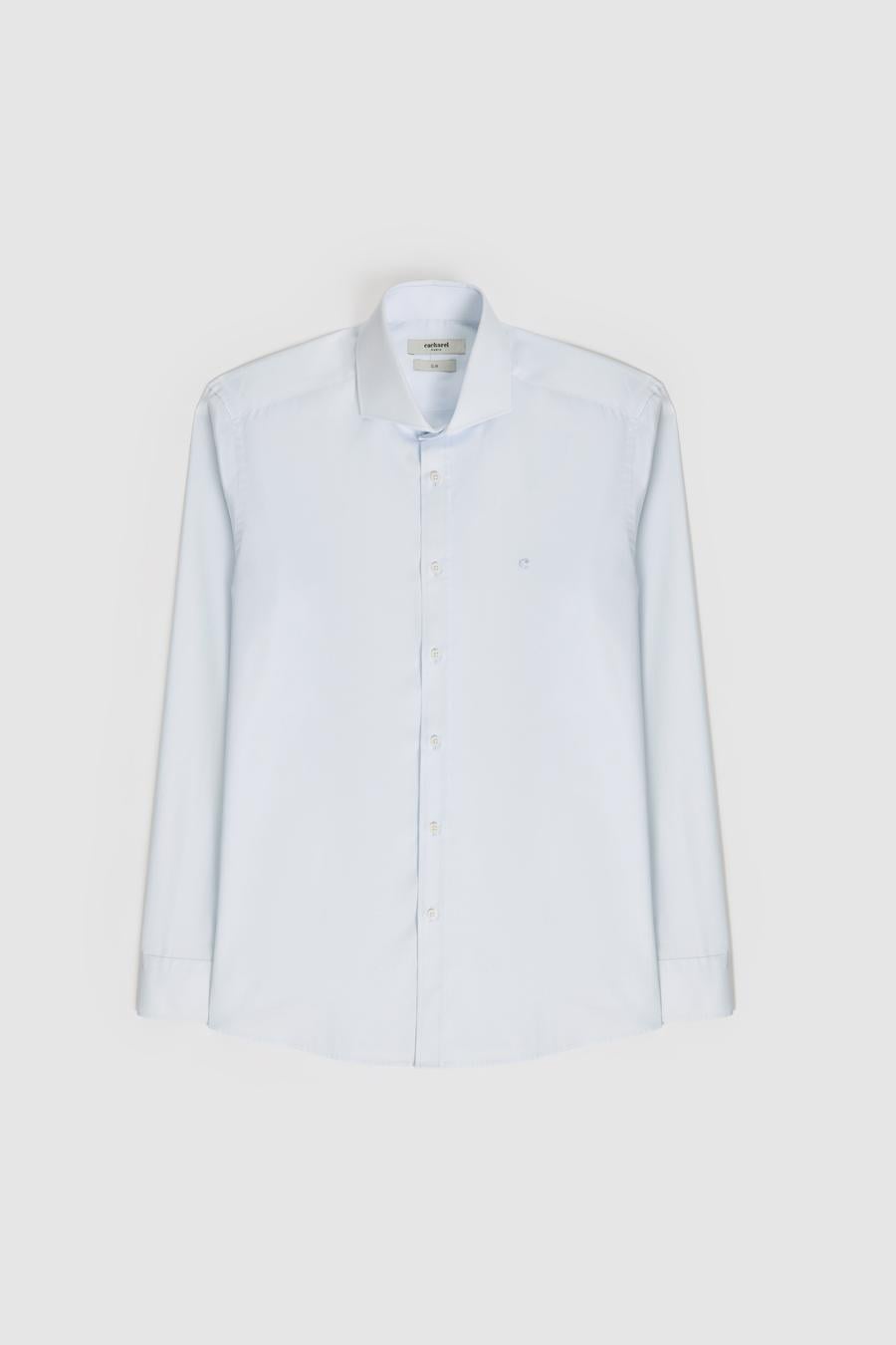 Açık Mavi Slim Fit Pamuk Klasik Gömlek - 50287784021