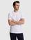 Beyaz Slim Fit Pamuk Karışımlı Bisiklet Yaka Basic T-shirt