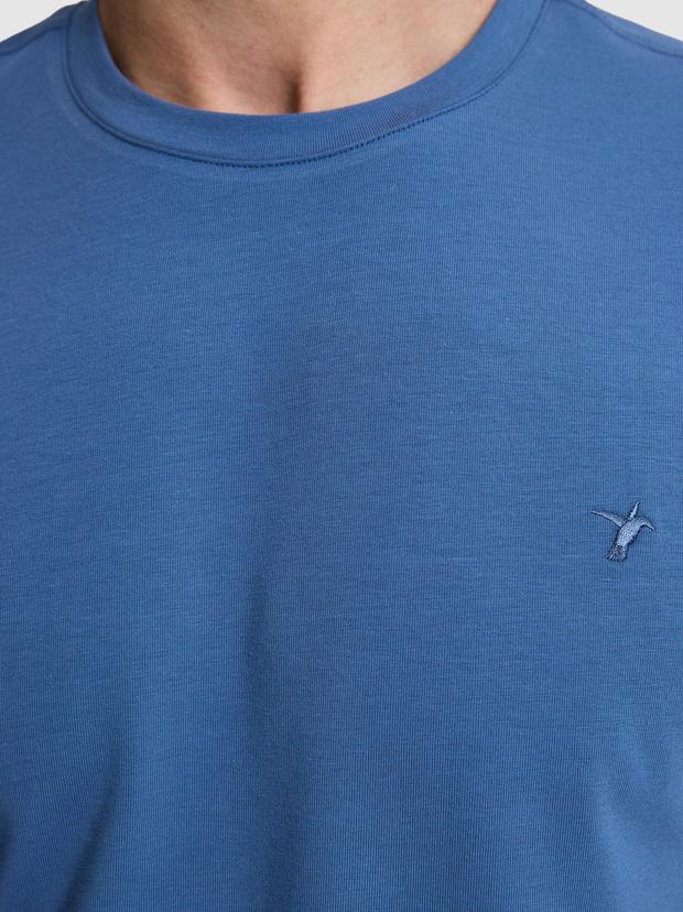 İndigo Slim Fit Pamuk Karışımlı Bisiklet Yaka Basic T-shirt
