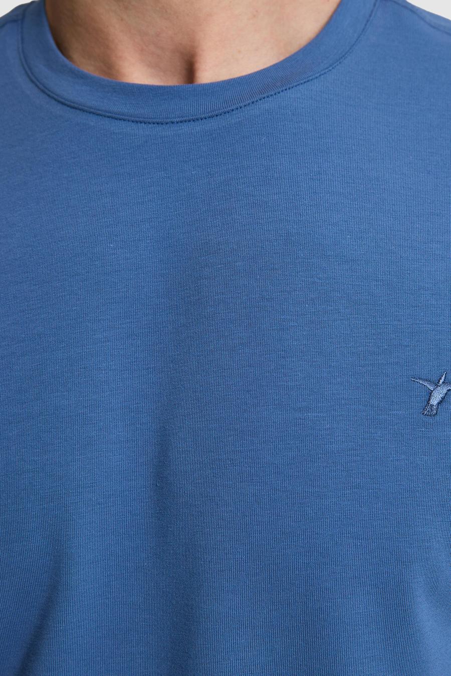 İndigo Slim Fit Pamuk Karışımlı Bisiklet Yaka Basic T-shirt - 50328373043