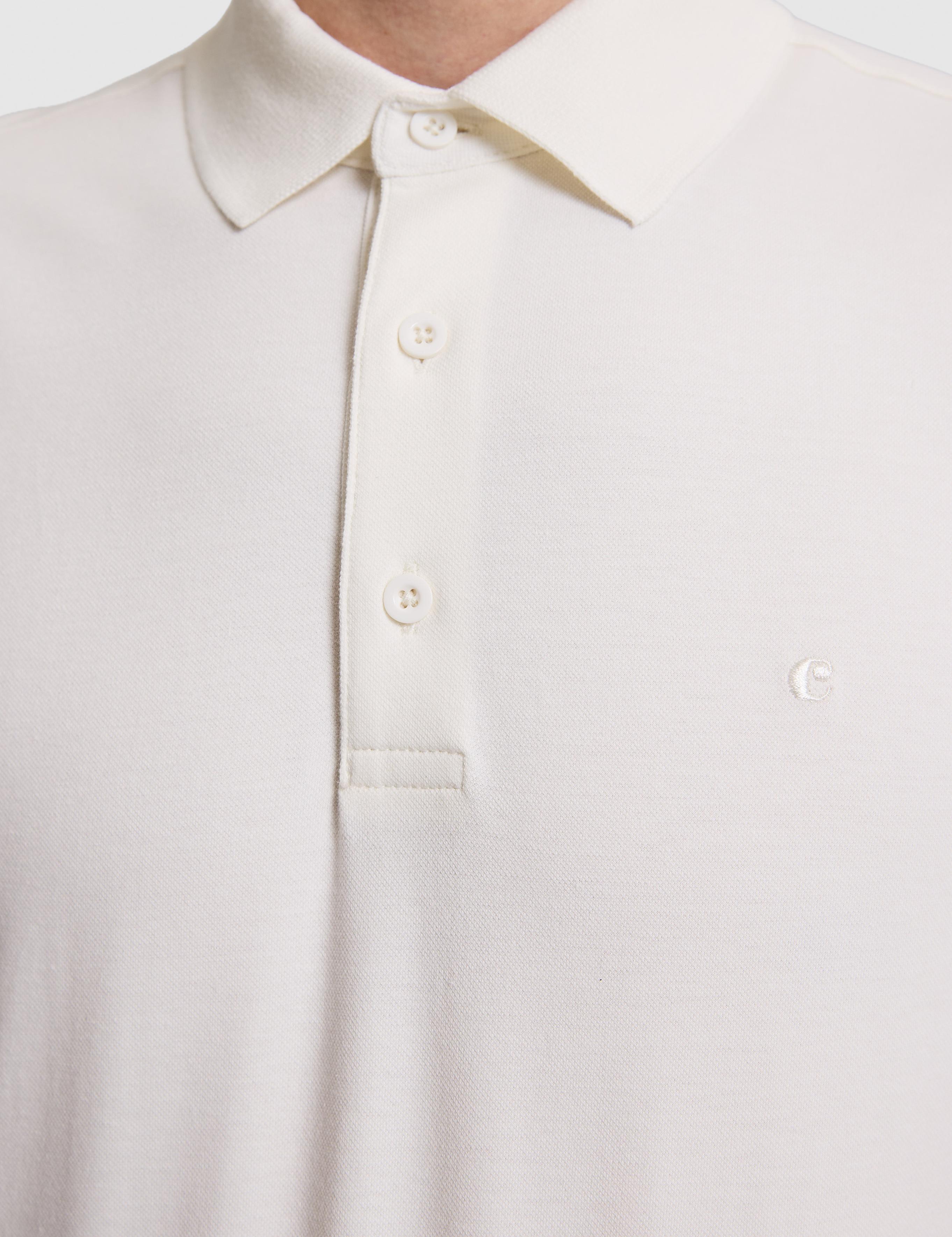 Bej Slim Fit Pamuk Karışımlı Düğmeli Polo Yaka Basic T-shirt - 50328375010