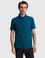 Petrol Mavi Slim Fit Pamuk Karışımlı Düğmeli Polo Yaka Basic T-shirt