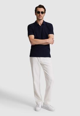 Ekru Relax Fit Beli Bağcıklı Keten Karışımlı Kanvas Pantolon