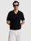 Siyah Slim Fit %100 Pamuk Apaş Yaka Triko T-shirt