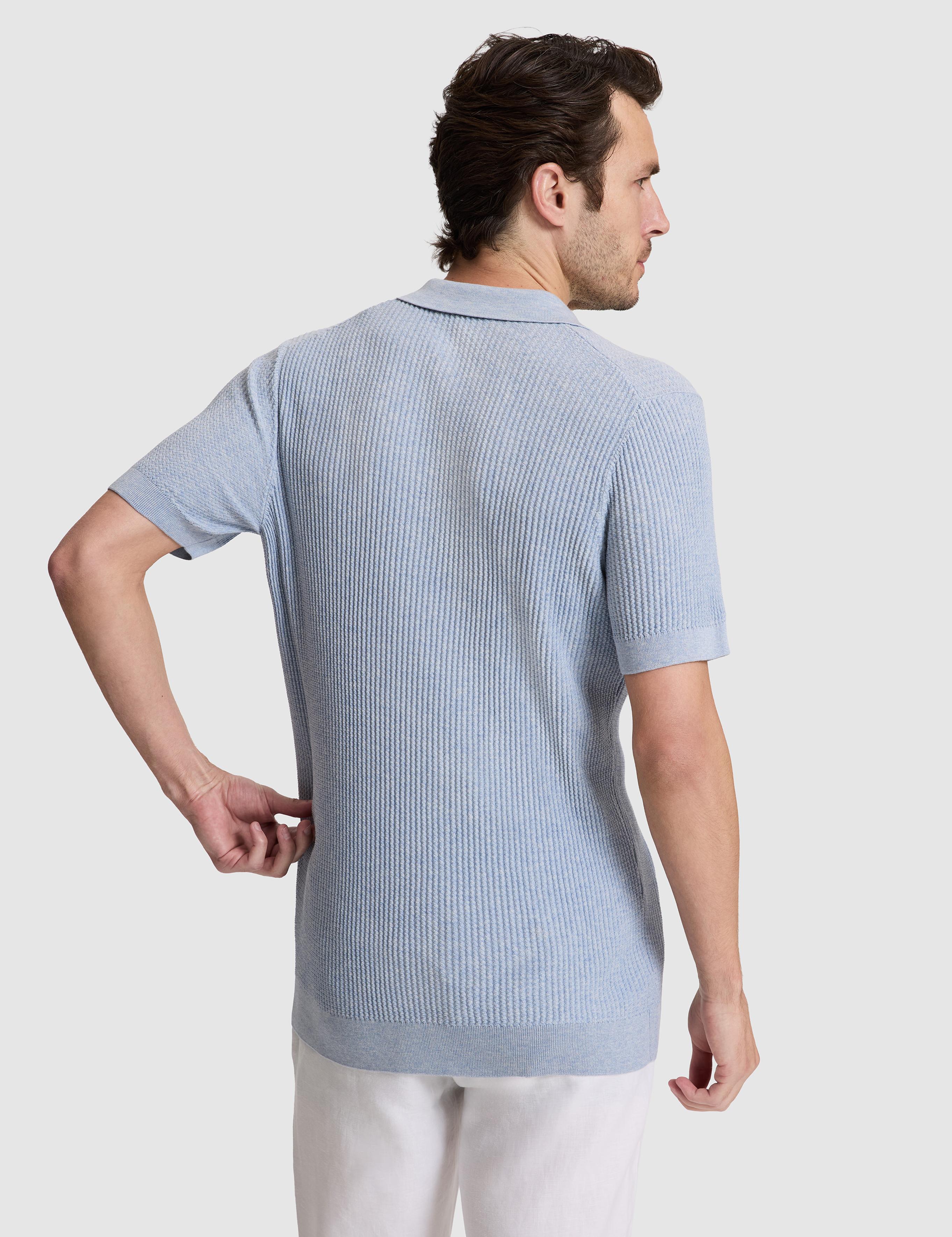 Bebe Mavi Slim Fit %100 Pamuk Apaş Yaka Triko T-shirt - 50320580021