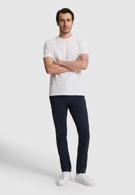 Lacivert Slim Fit Pamuk Karışımlı Kanvas Pantolon