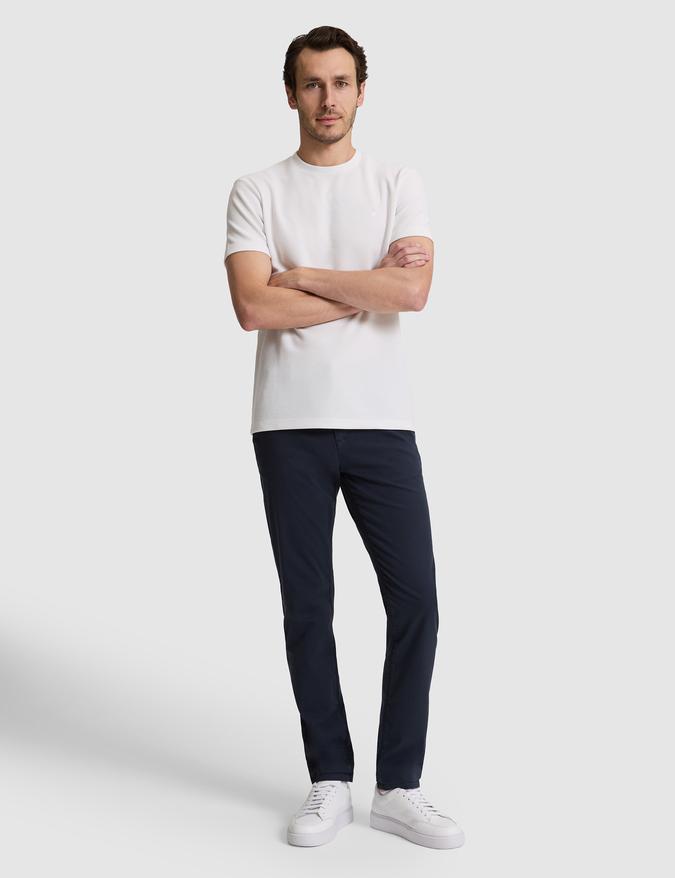 Lacivert Slim Fit Pamuk Karışımlı Kanvas Pantolon