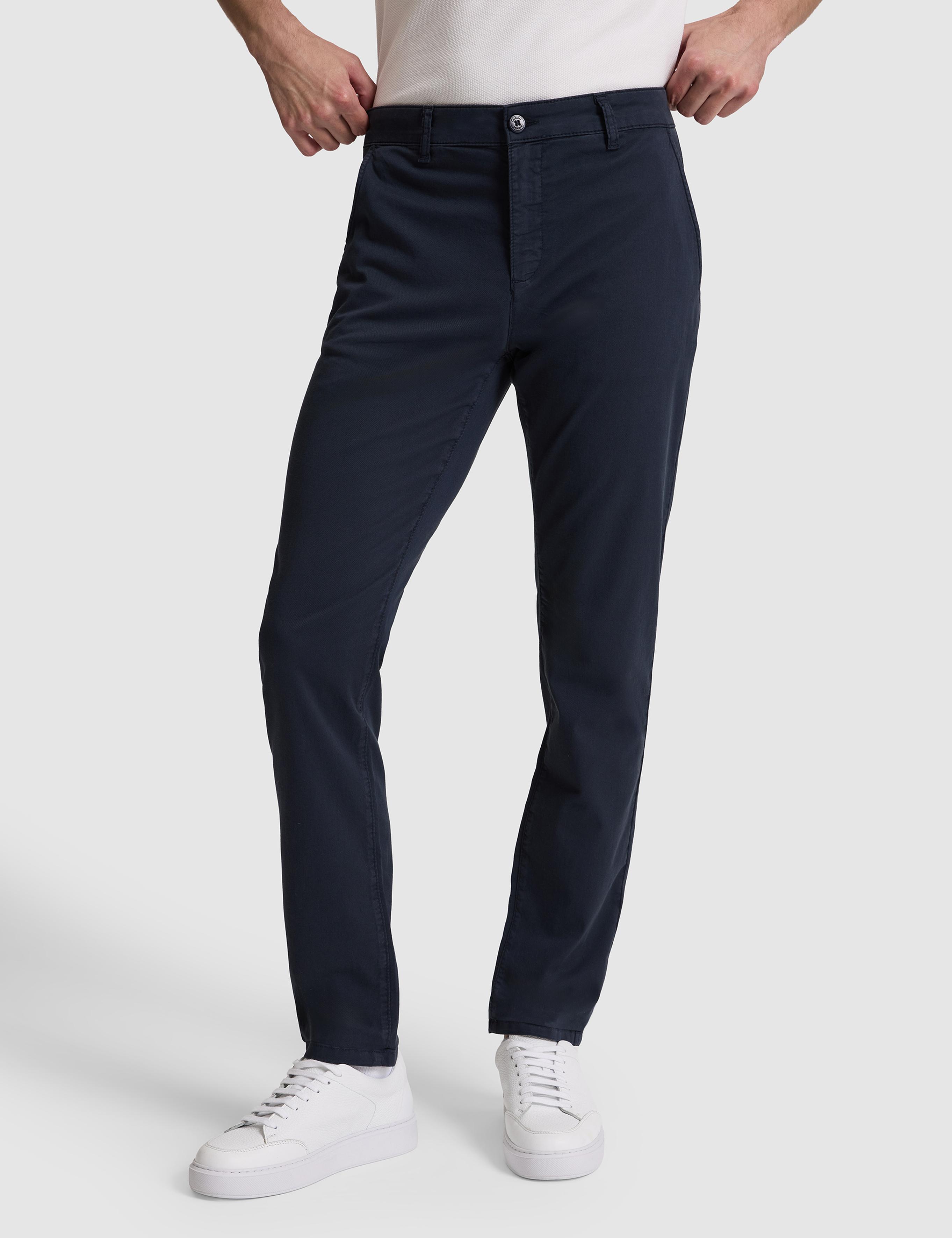 Lacivert Slim Fit Pamuk Karışımlı Kanvas Pantolon - 50328226063