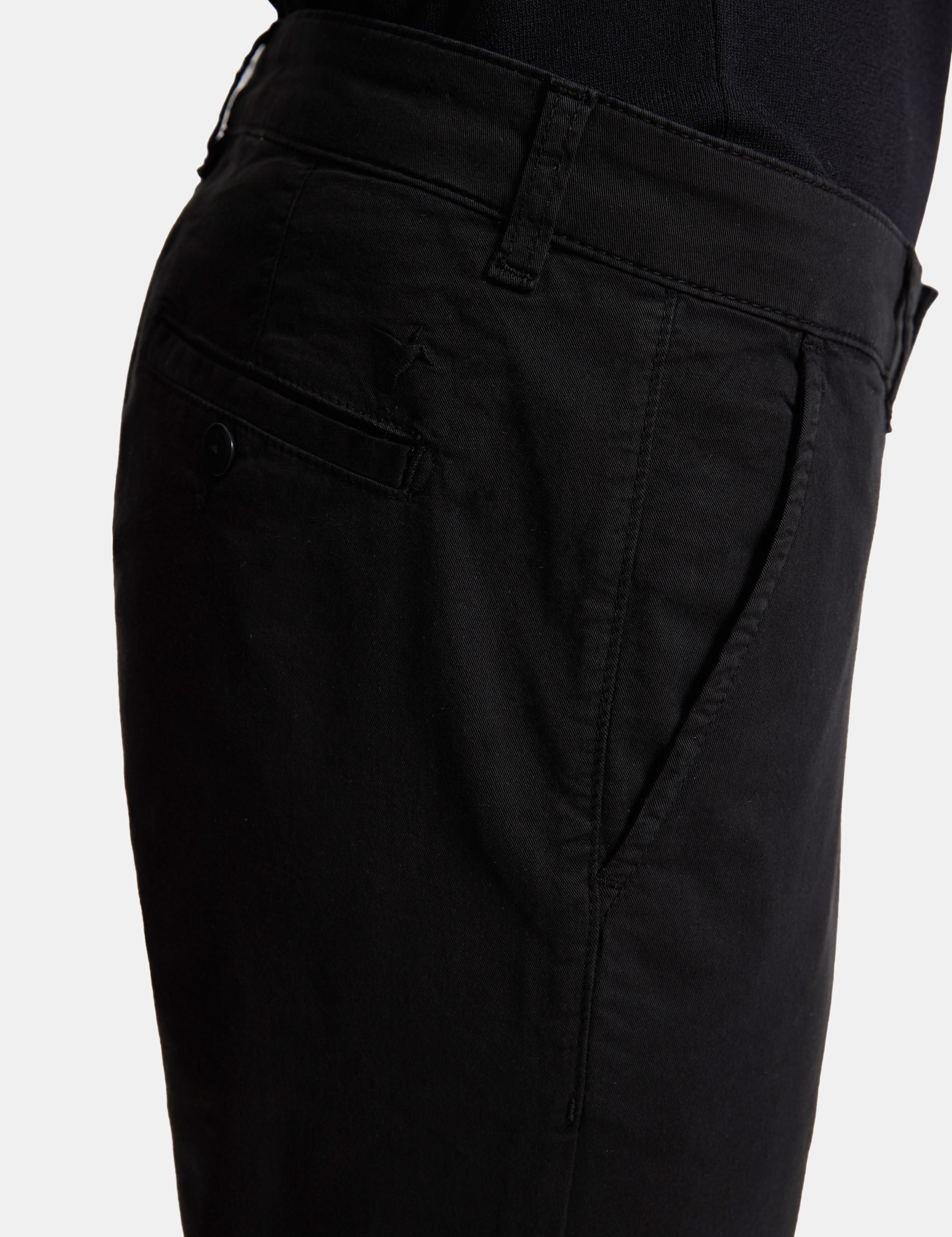 Siyah Slim Fit Pamuk Karışımlı Kanvas Pantolon - 50328226128