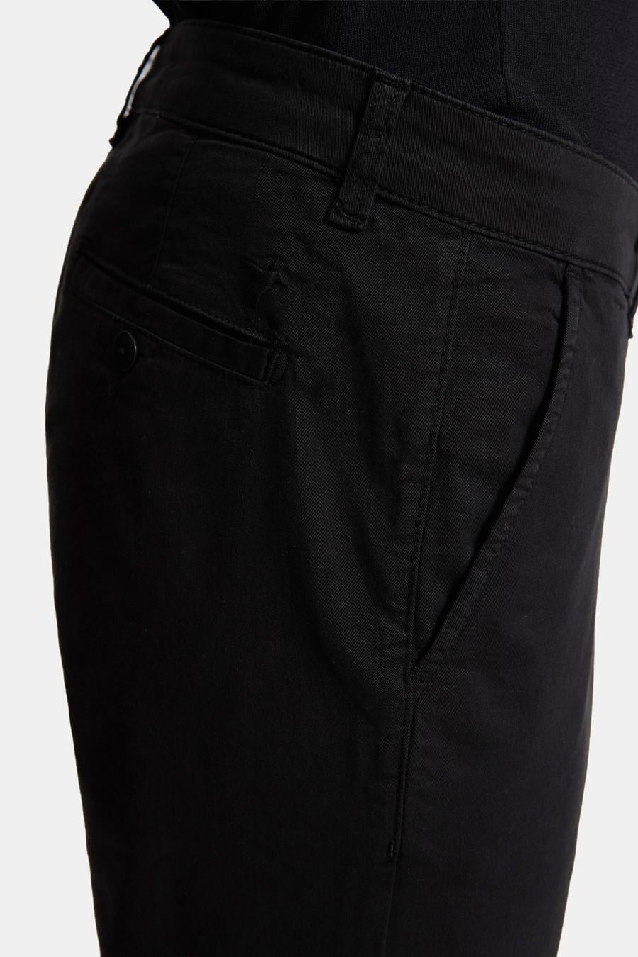 Siyah Slim Fit Pamuk Karışımlı Kanvas Pantolon - 50328226128