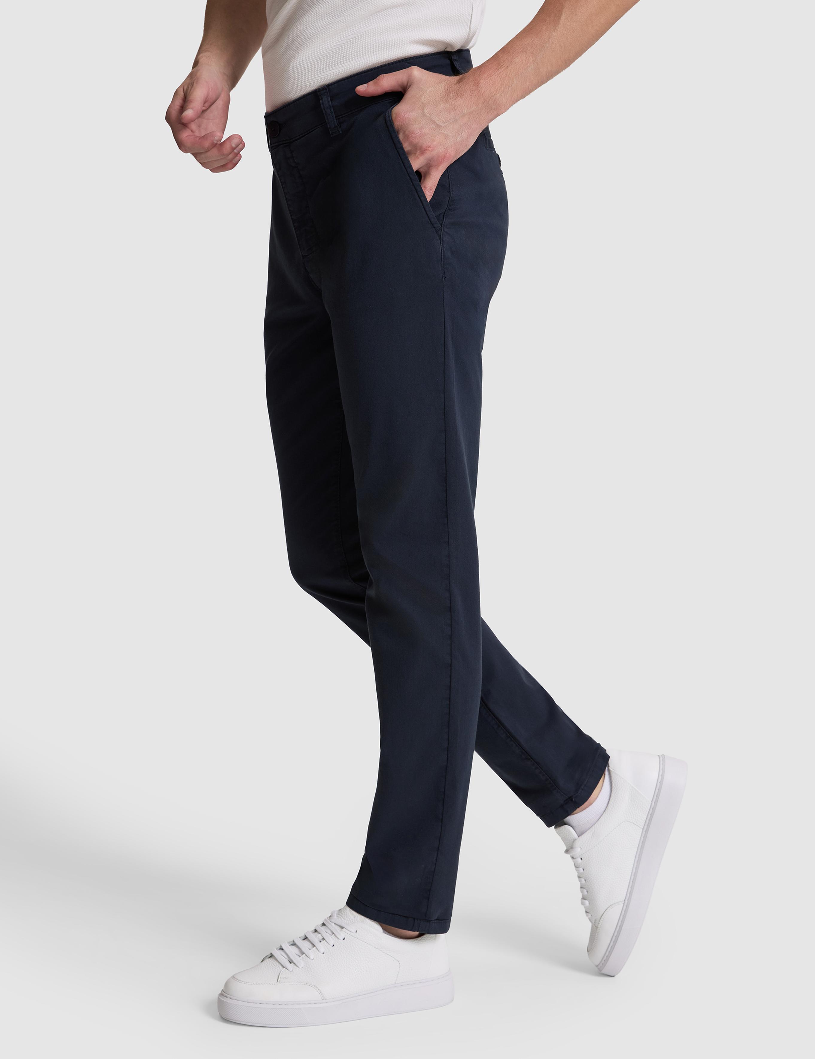 Lacivert Slim Fit Pamuk Karışımlı Kanvas Pantolon - 50328226063