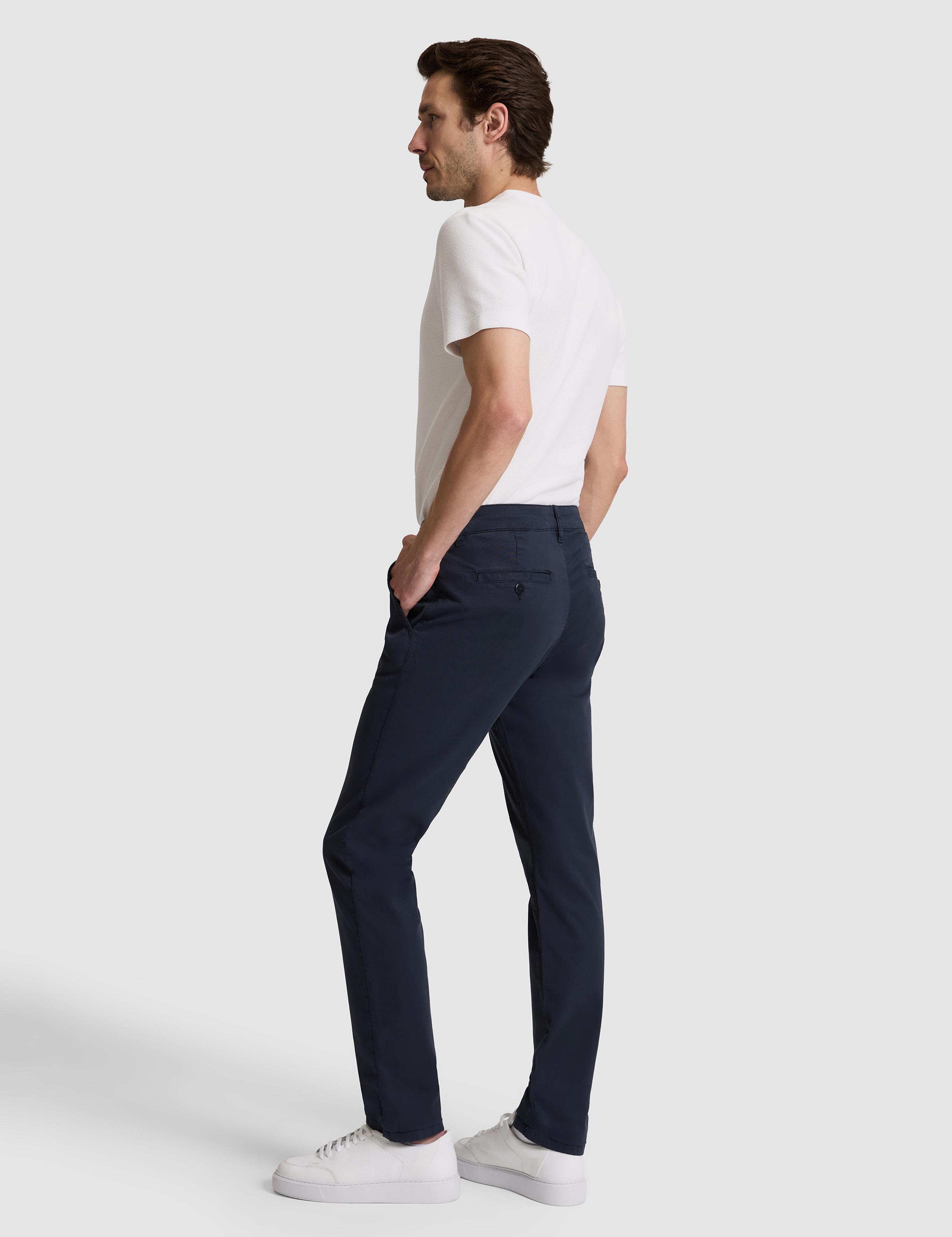 Lacivert Slim Fit Pamuk Karışımlı Kanvas Pantolon - 50328226063