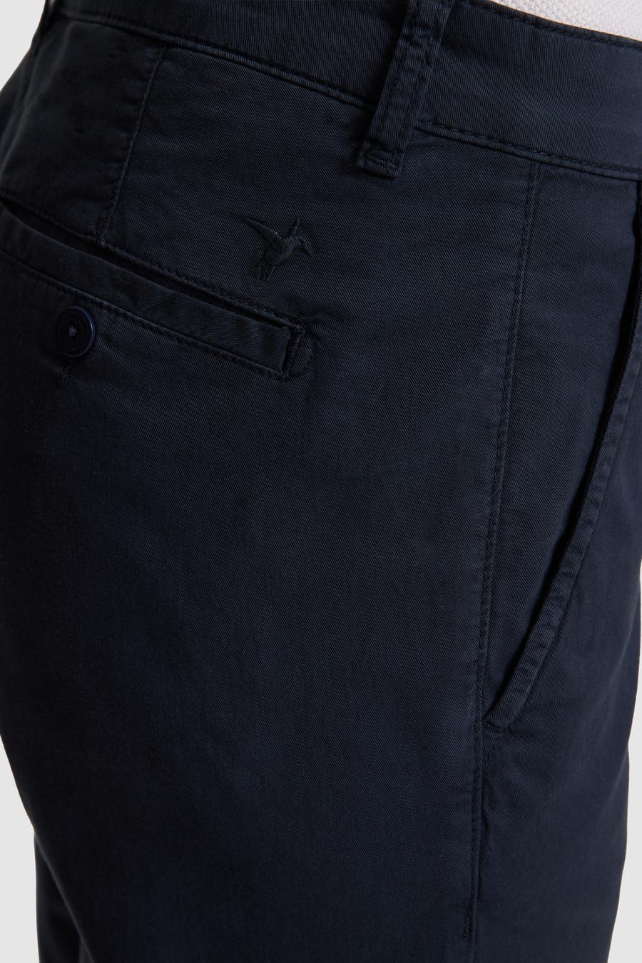 Lacivert Slim Fit Pamuk Karışımlı Kanvas Pantolon - 50328226063