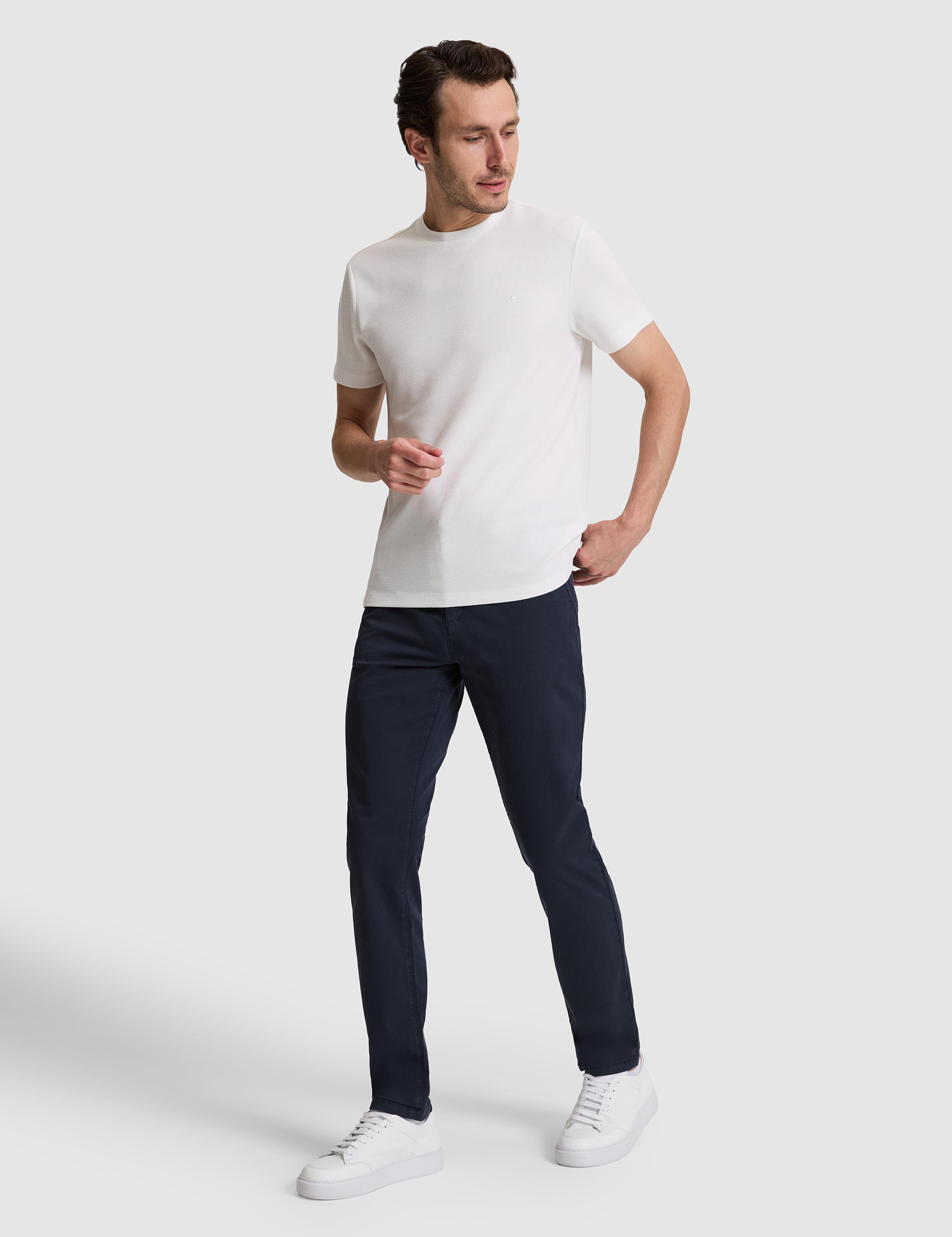 Lacivert Slim Fit Pamuk Karışımlı Kanvas Pantolon - 50328226063