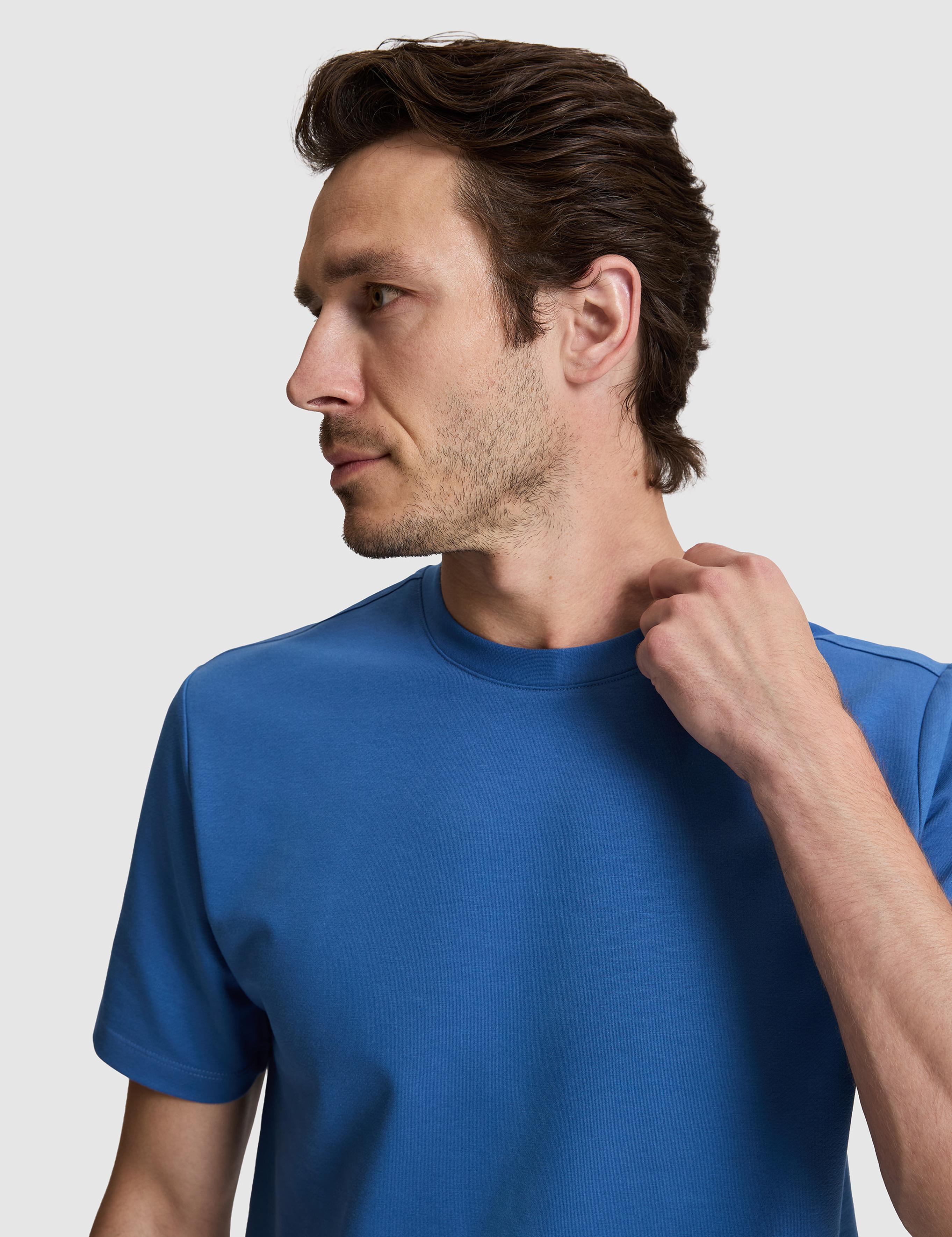 İndigo Regular Fit Pamuk Karışımlı Bisiklet Yaka T-shirt - 50328348020