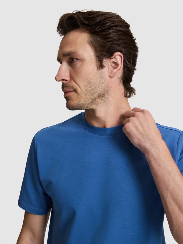 İndigo Regular Fit Pamuk Karışımlı Bisiklet Yaka T-shirt