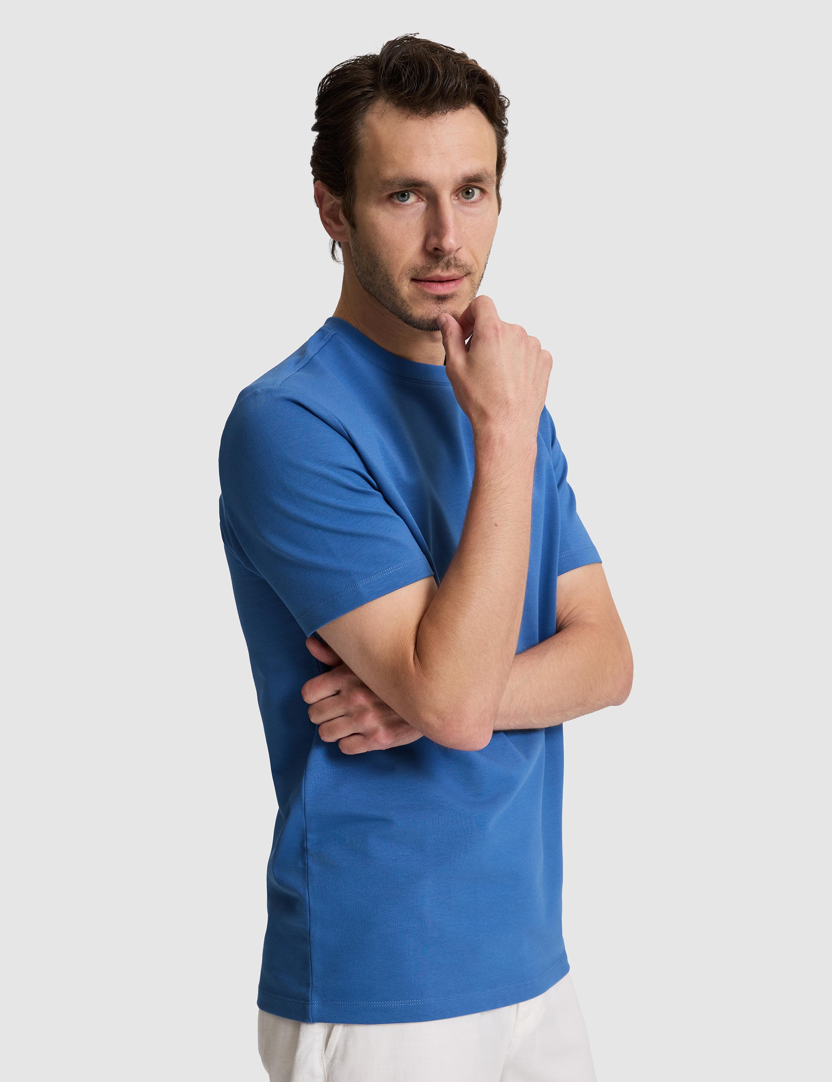 İndigo Regular Fit Pamuk Karışımlı Bisiklet Yaka T-shirt - 50328348020