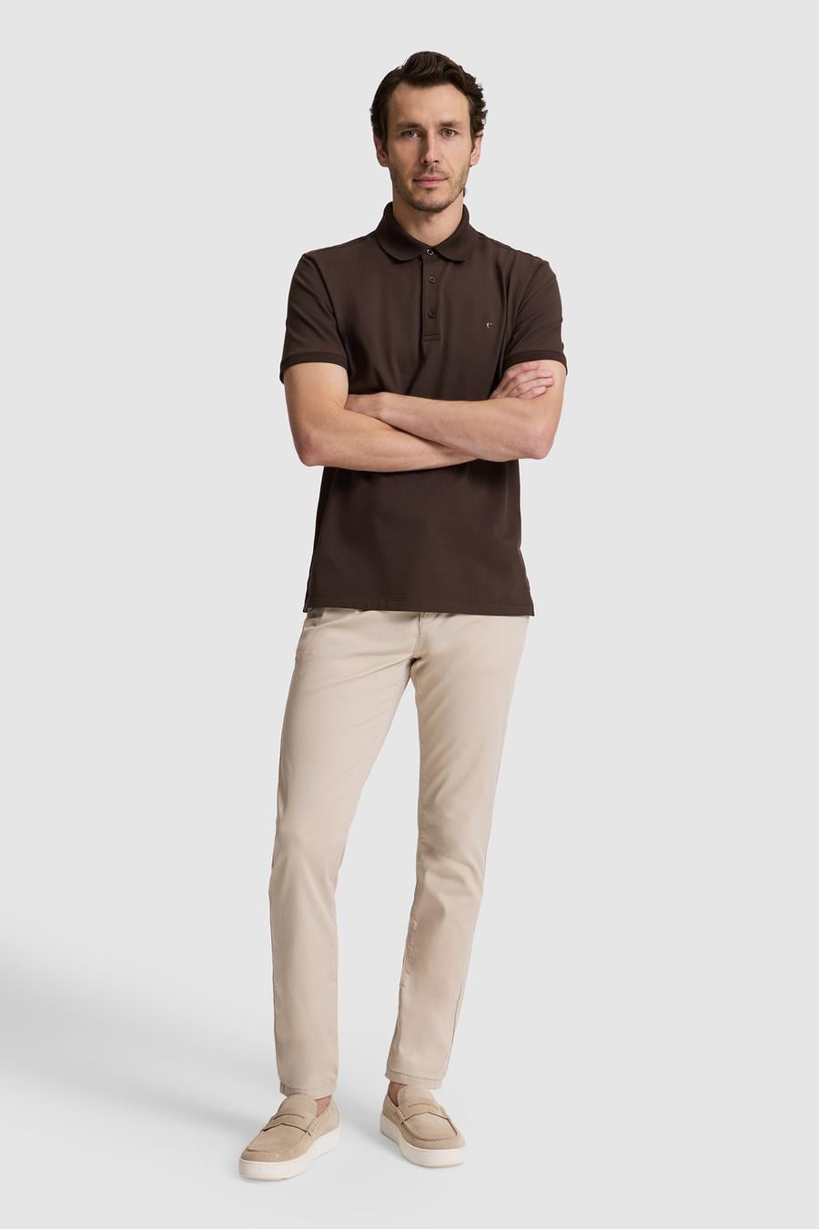 Bej Slim Fit Pamuk Karışımlı Kanvas Pantolon - 50328226003