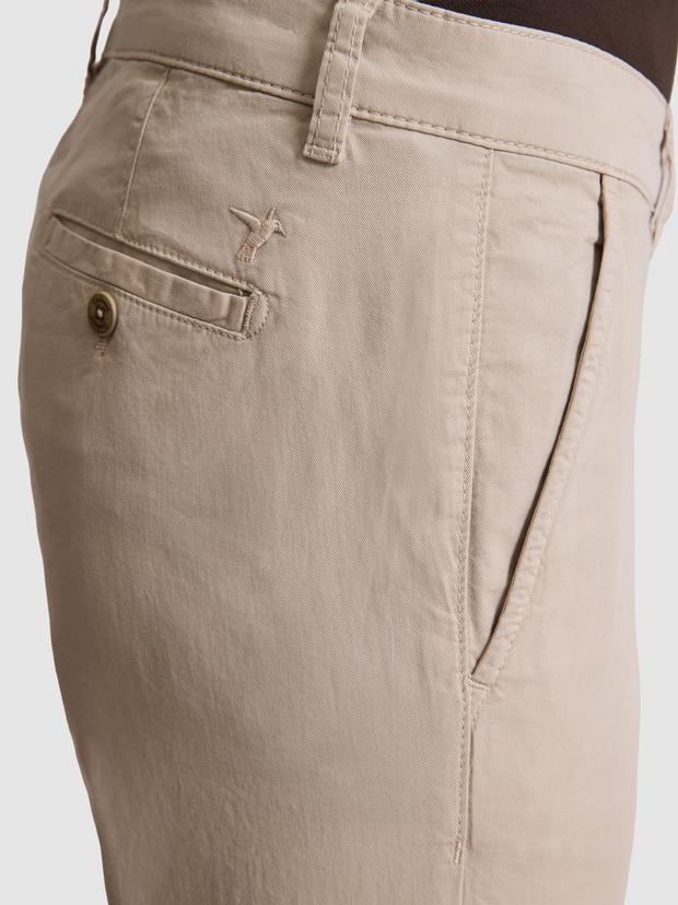 Bej Slim Fit Pamuk Karışımlı Kanvas Pantolon