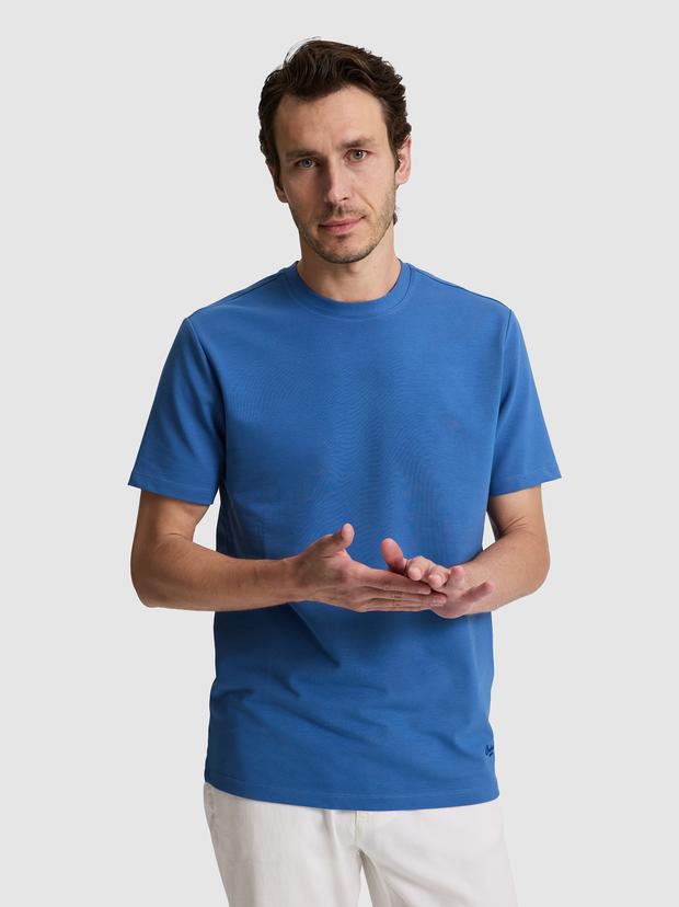 İndigo Regular Fit Pamuk Karışımlı Bisiklet Yaka T-shirt