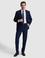 Lacivert Slim Fit Mono Yaka Yün Karışımlı Takım Elbise