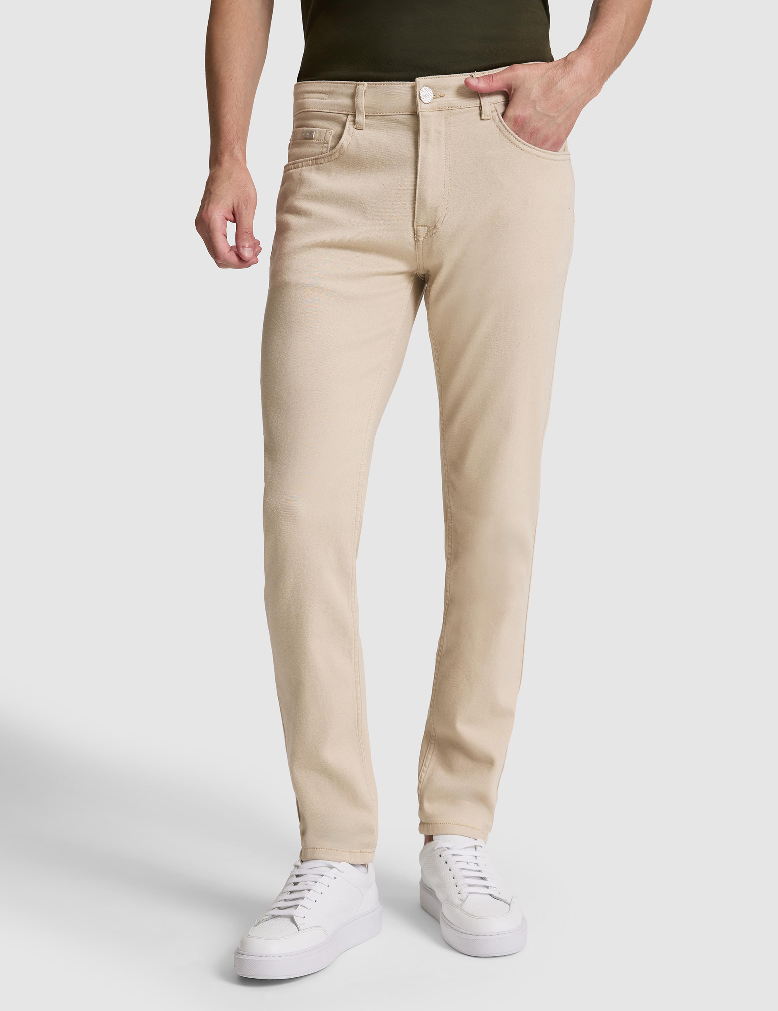Bej Slim Fit Pamuk Karışımlı Jean Pantolon - 50324258007