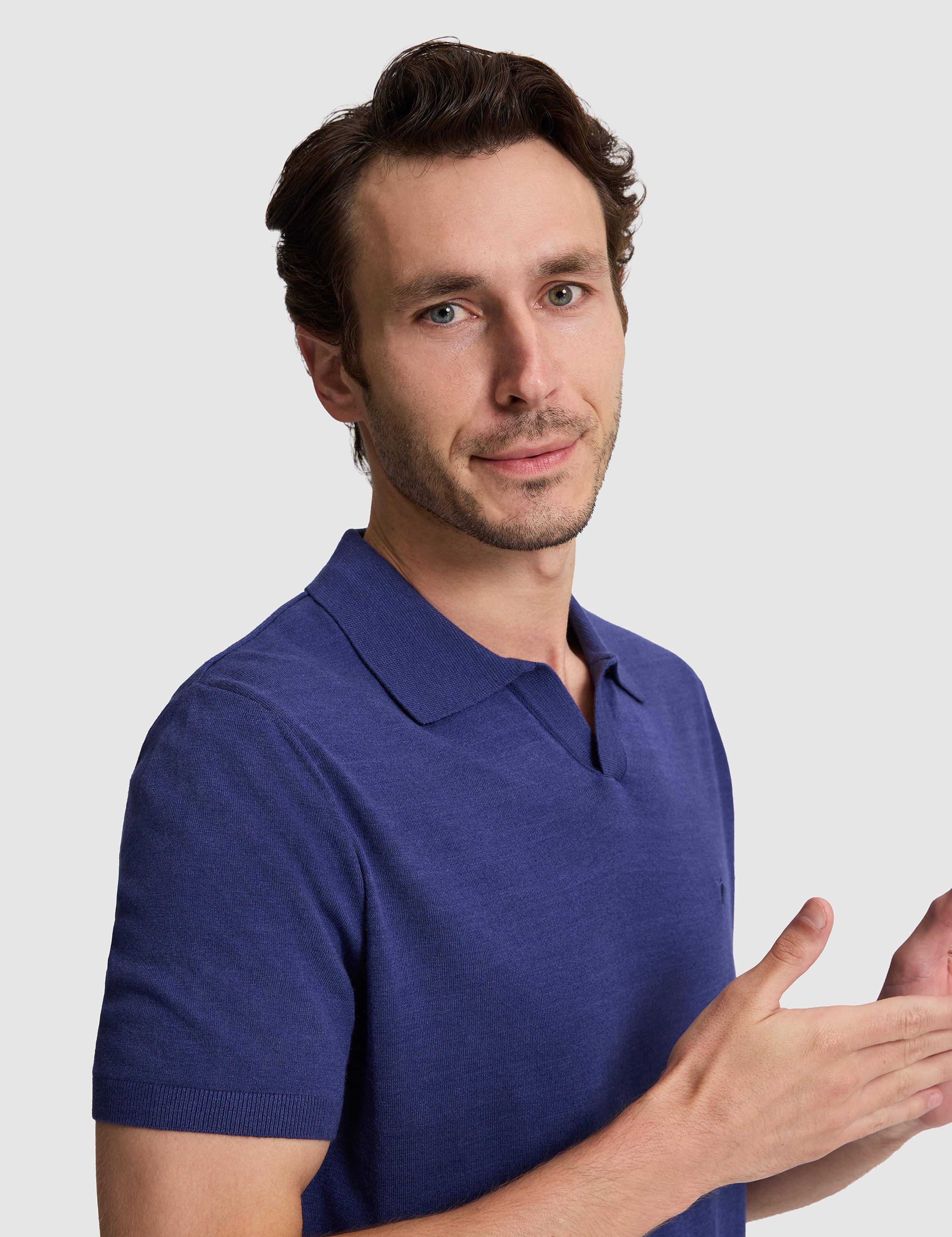 İndigo Slim Fit Modal Karışımlı Apaş Yaka Triko T-shirt - 50324008034