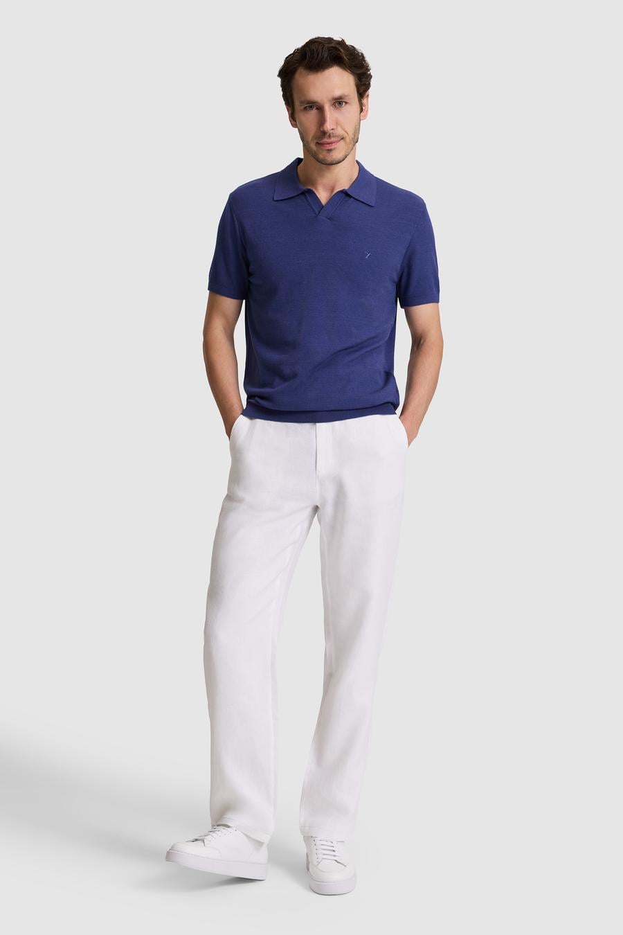 İndigo Slim Fit Modal Karışımlı Apaş Yaka Triko T-shirt - 50324008034
