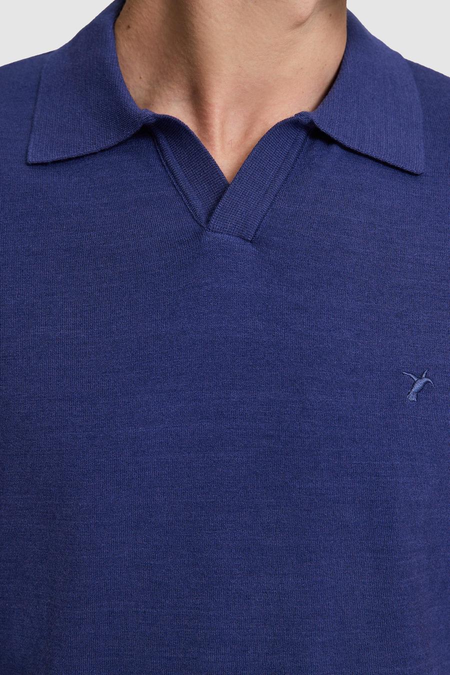 İndigo Slim Fit Modal Karışımlı Apaş Yaka Triko T-shirt - 50324008034