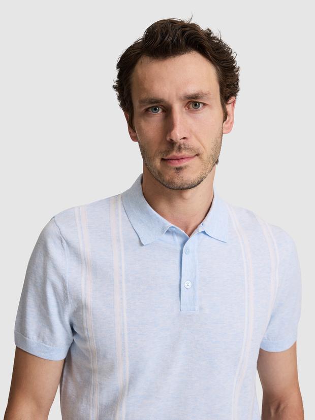 Bebe Mavisi Slim Fit %100 Pamuk Polo Yaka Triko T-shirt