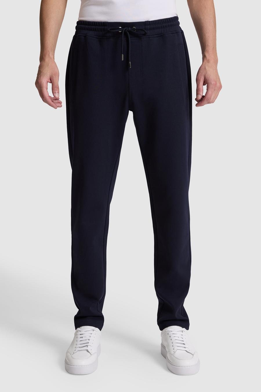Lacivert Slim Fit Pamuk Karışımlı Düz Paça Eşofman Altı - 50320610009