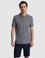 Lacivert Slim Fit %100 Pamuk Jakarlı Apaş Yaka T-shirt