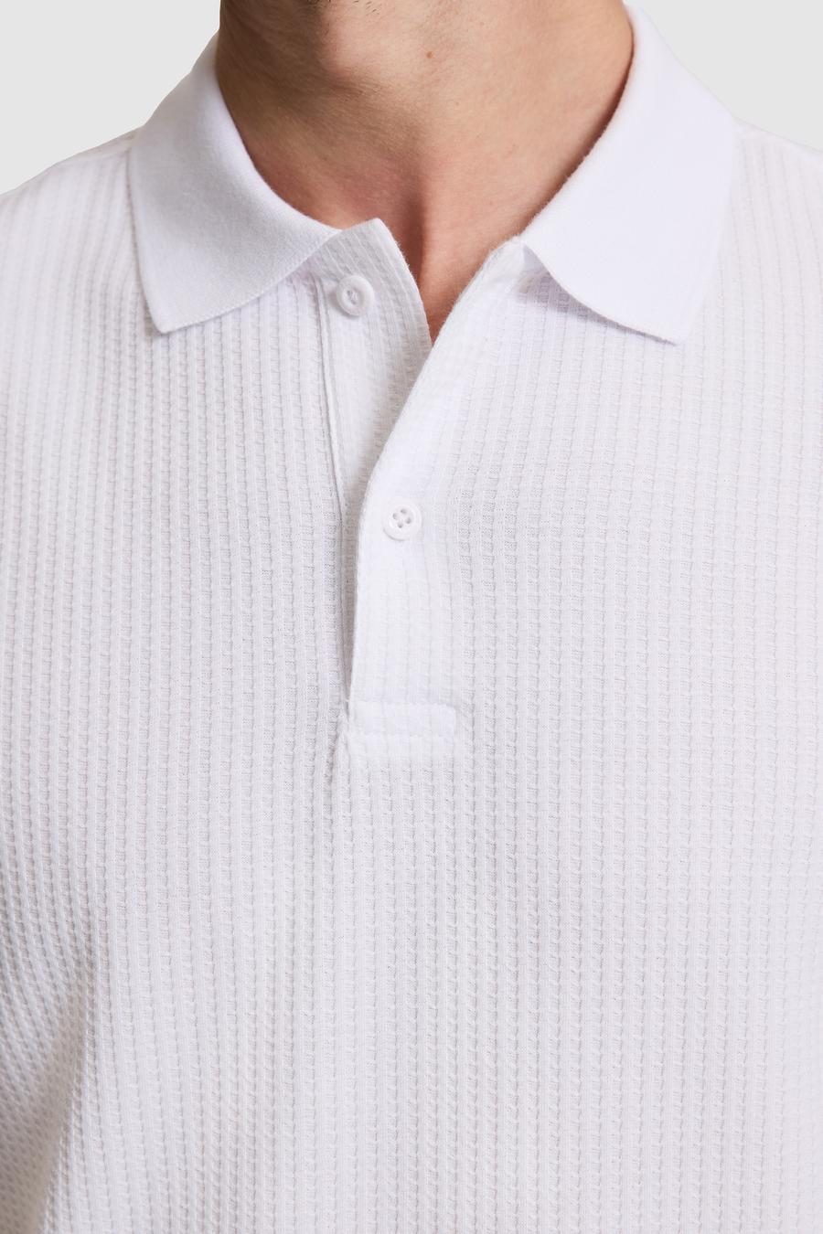 Beyaz Slim Fit Pamuk Karışımlı Polo Yaka T-shirt - 50328350018