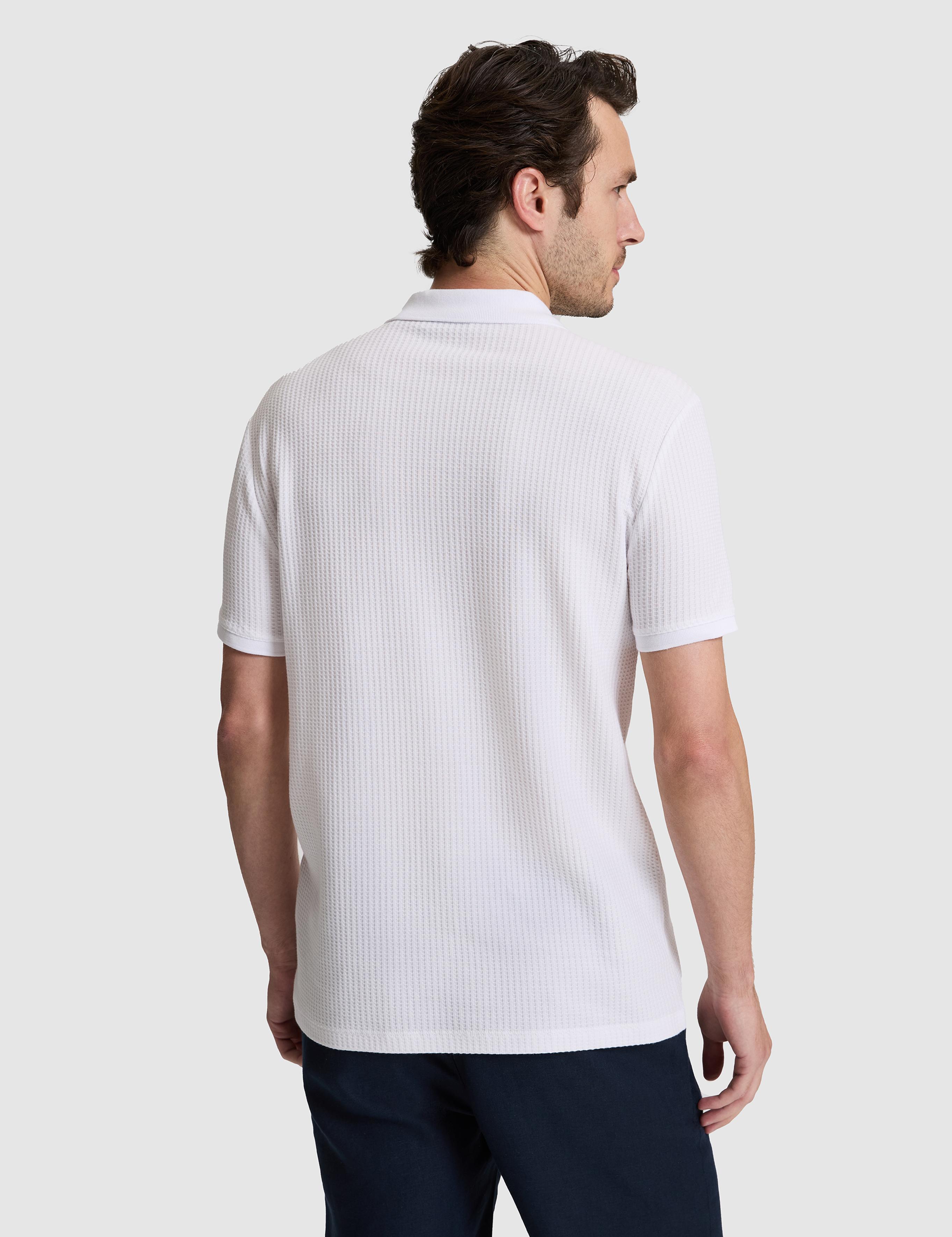 Beyaz Slim Fit Pamuk Karışımlı Polo Yaka T-shirt - 50328350018