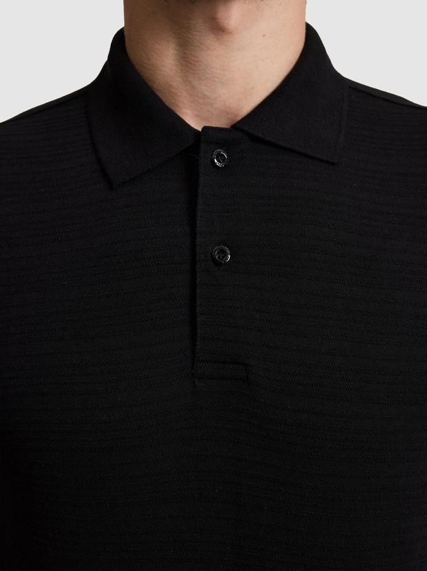 Siyah Slim Fit Polo Yaka T-shirt