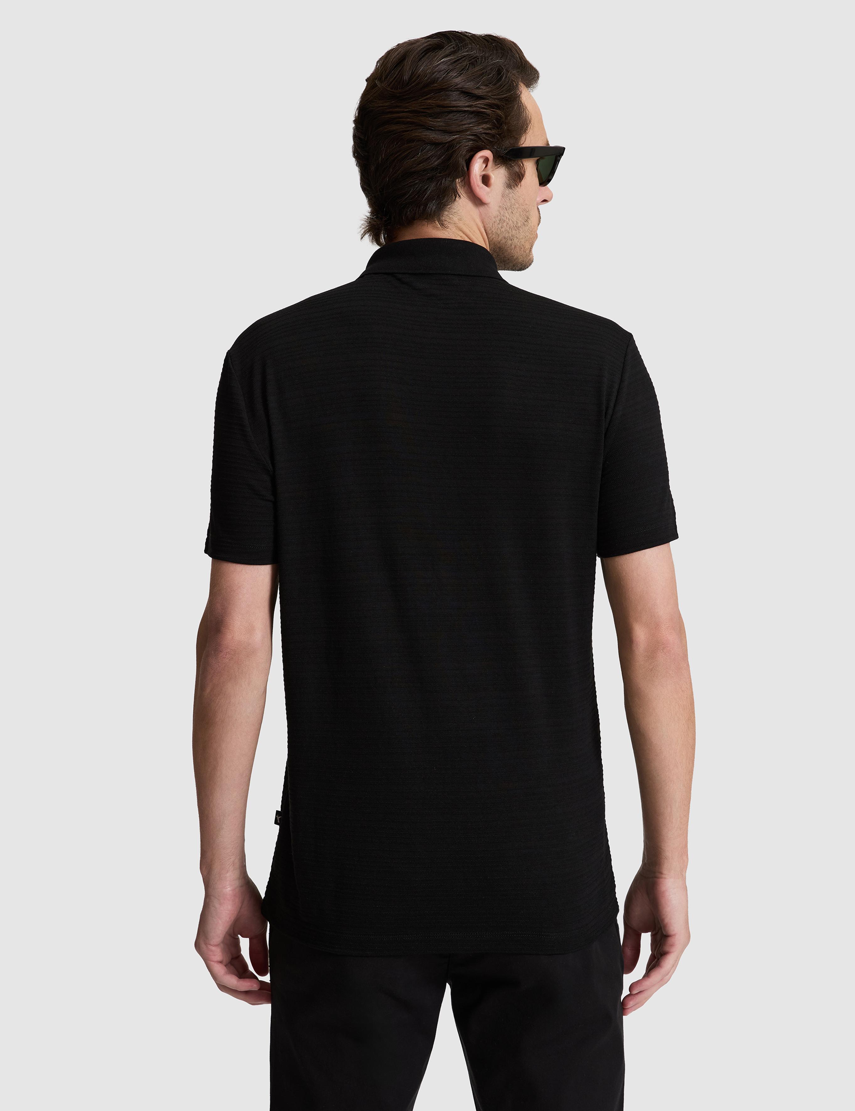 Siyah Slim Fit Polo Yaka T-shirt - 50328376029