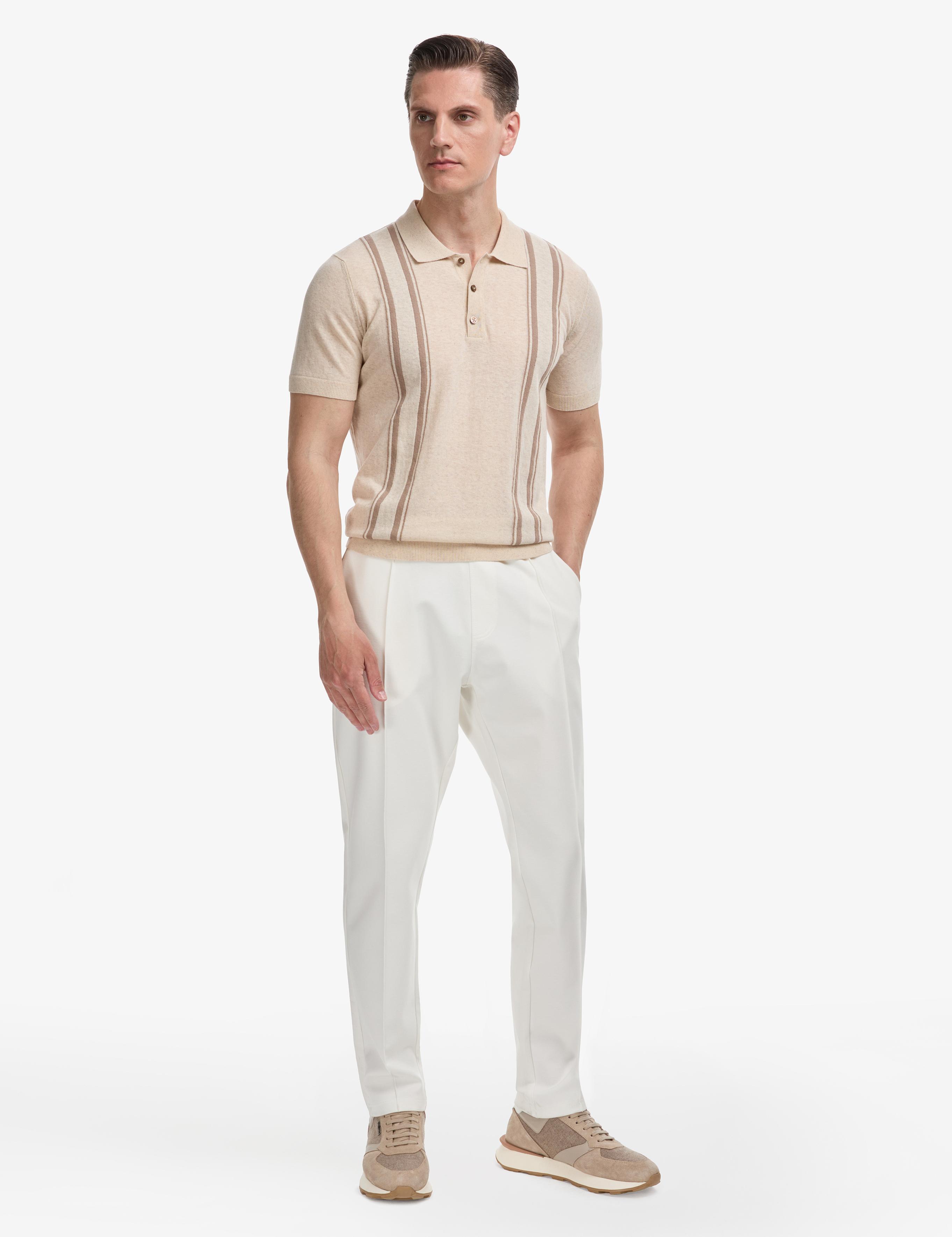 Ekru Slim Fit Nervürlü Eşofman Altı - 50320576043