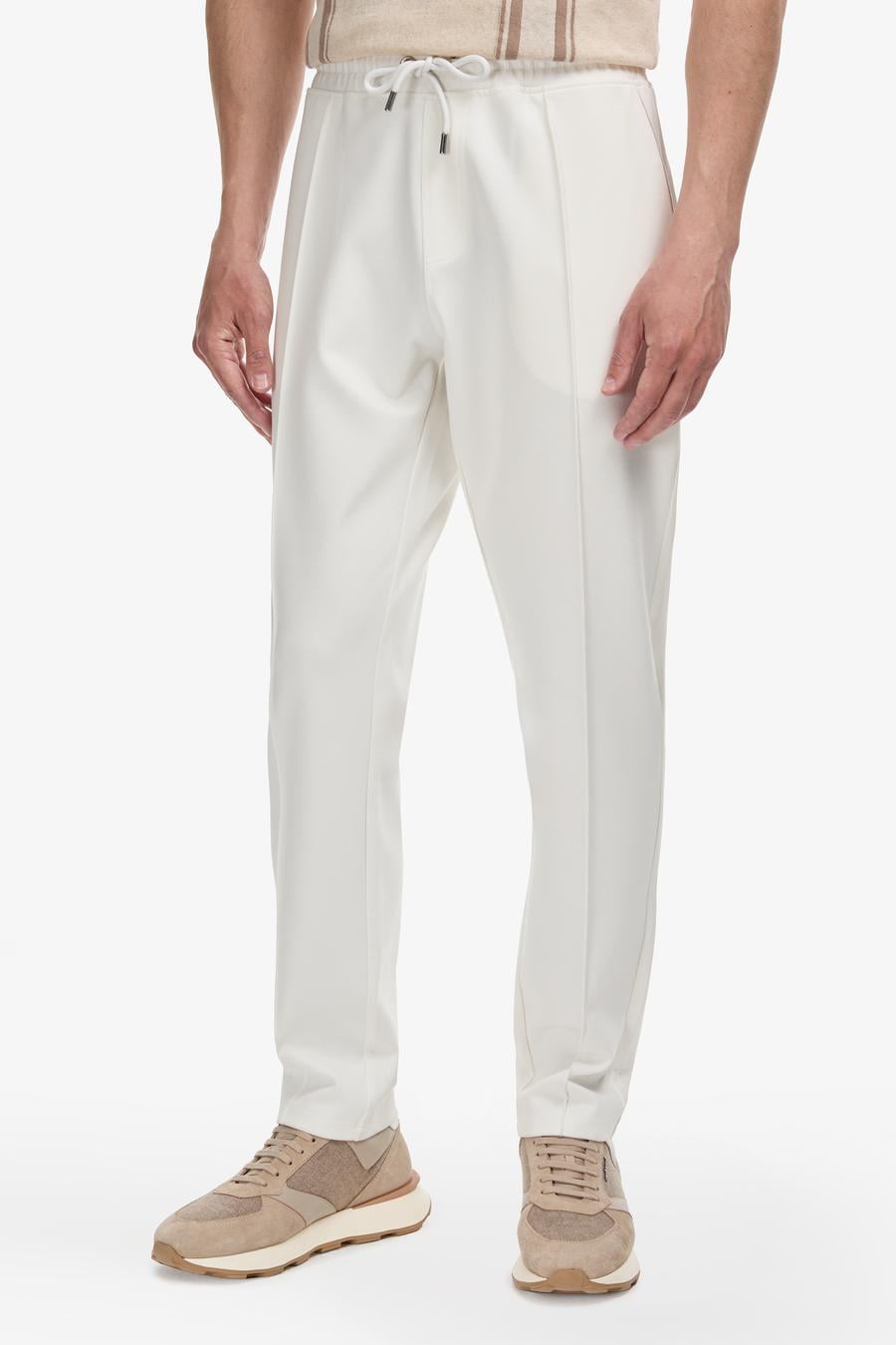 Ekru Slim Fit Nervürlü Eşofman Altı - 50320576043