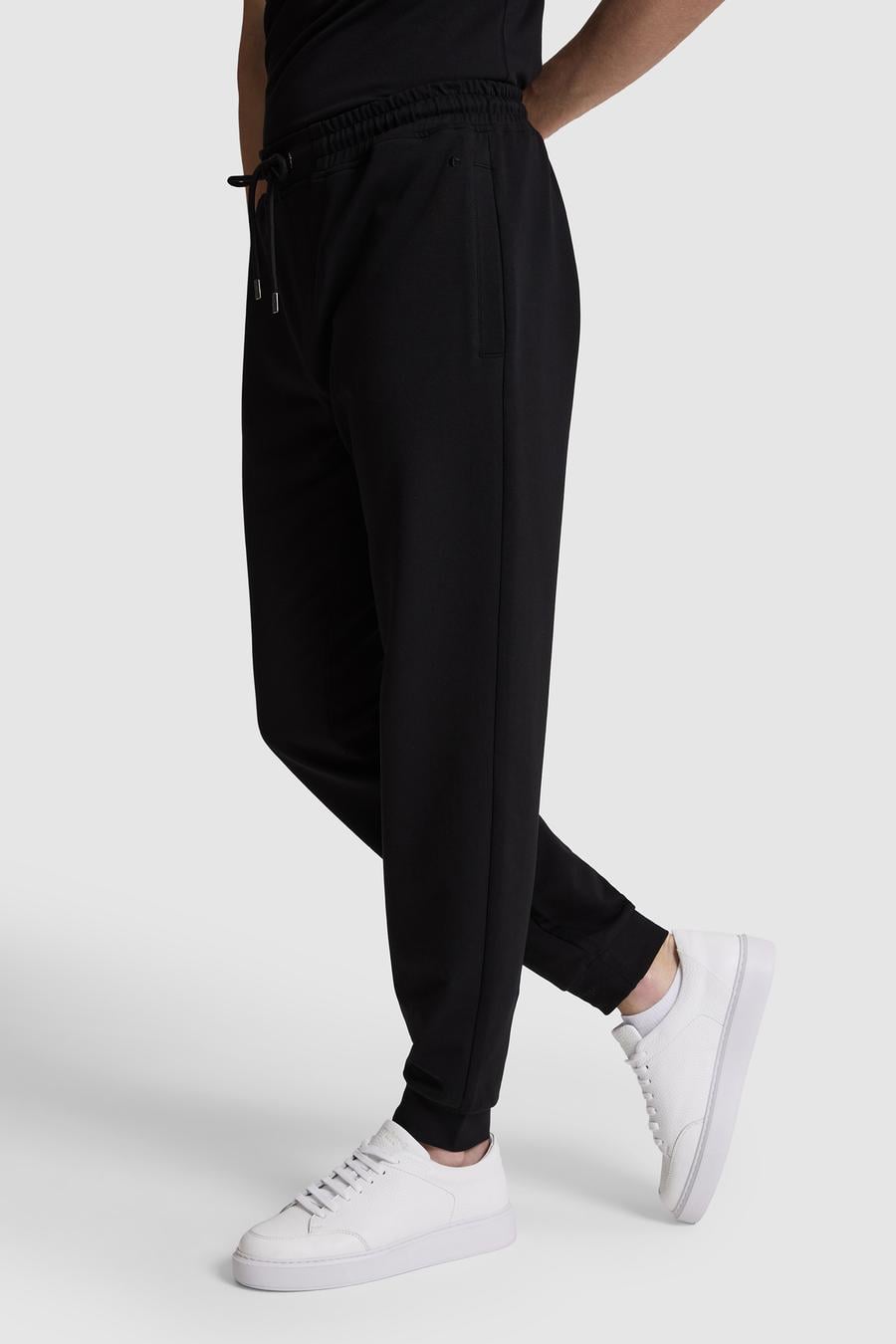 Siyah Slim Fit Paçası Lastikli Eşofman Altı - 50320638021