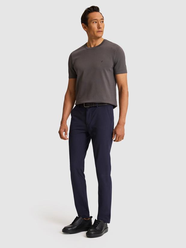 Lacivert Slim Fit Kanvas Pantolon