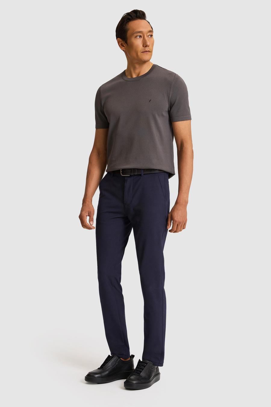 Lacivert Slim Fit Kanvas Pantolon - 50324269113